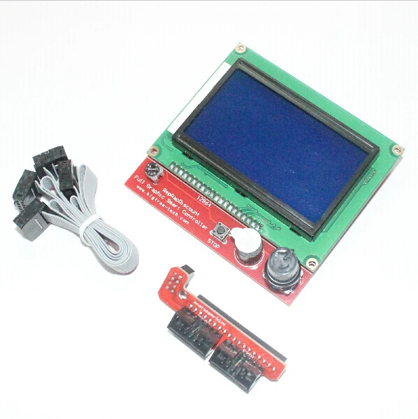 Hot Sale 3D Printer Kit Smart Parts RAMPS 1.4 Controller Control Panel LCD 12864 Display Monitor Motherboard Blue Screen Module