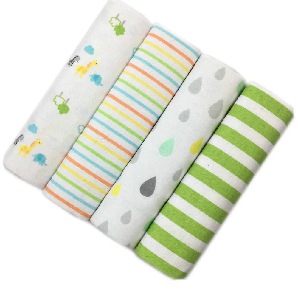 Online 4 pcs lot baru lahir Bayi seprai katun 100% lembar crib 76x76 cm bayi tidur set bayi super lembut lembar untuk anak laki laki perempuan