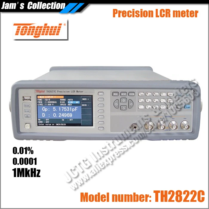 Tonghui TH2827C precision LCR meter precisão de 0.05 20 1 mHz 10 mHz