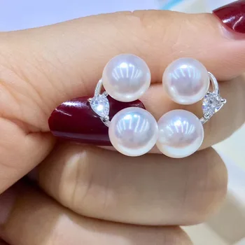 

Spring Jewelry 925 Silver Earrings Findings Component Jewelry Parts Beautiful Fittings for Pearls Coral Jade Agate Beads Stones