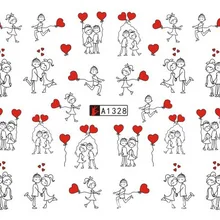 Наклейка на ногти водная наклейка сладкая любовь сердце ногти слайдер художественный дизайн украшения тату Маникюр фольга клейкие обертывания Pegatinas