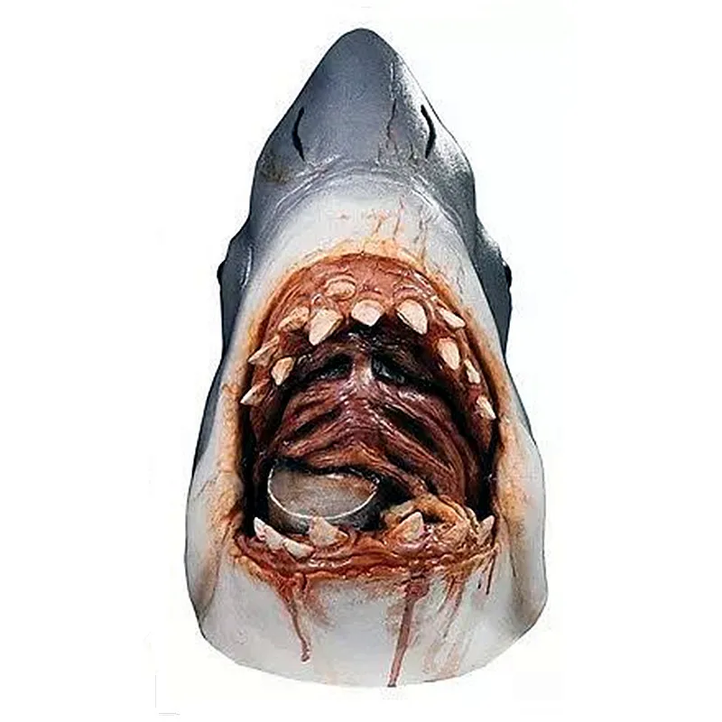 

Shark Jaws Mask Bloody Halloween Latex Full Masks Horror Animal Overhead
