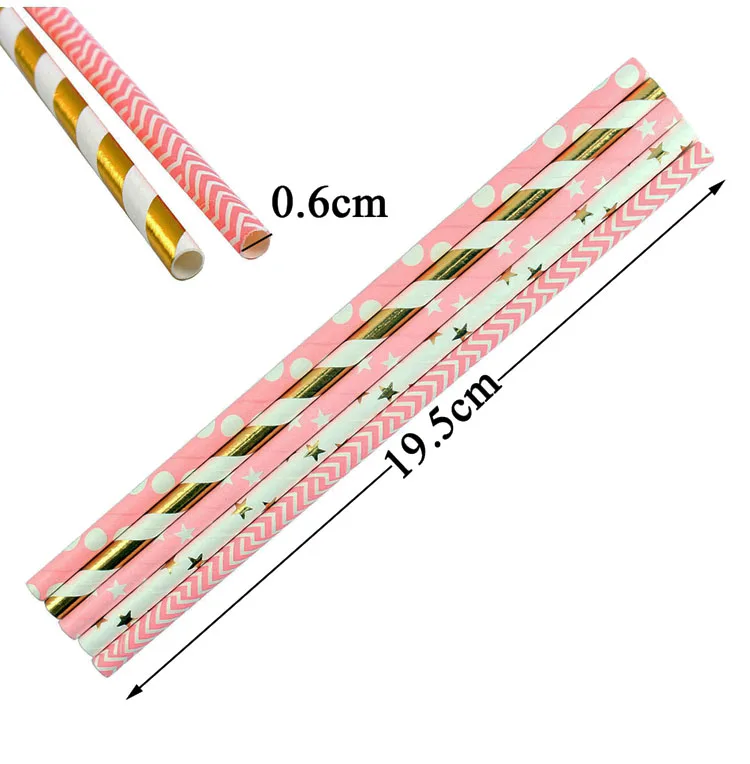25pcs Paper Drinking Straws Graduation Party Decoration Just Married Babyshower Boy Girl 21st 30th 40th 50th 60th Birthday