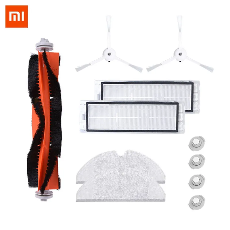 

11PCS Mi Roborock Robot Vacuum Cleaner Accessories 1 Roller Brush 2 Filter 2 Side Brush 4 Water Tank Filter 2 Mop Cloth