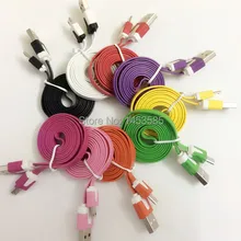 100 шт. Высокое качество 1 м 3Ft микро USB кабель 5Pin плоский лентовидный кабель для синхронизации Зарядное устройство кабель для Samsung Galaxy S6 S5 S7 для Android