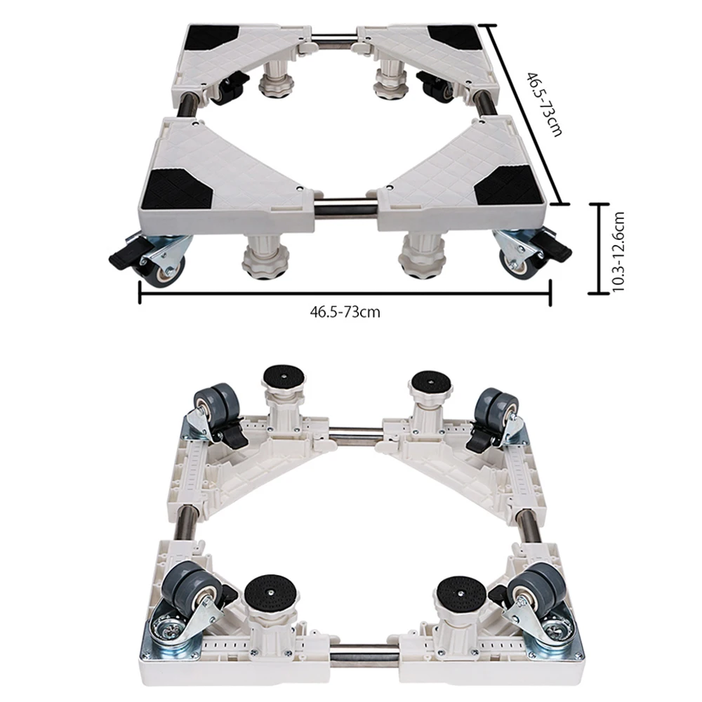 Универсальное подвижное регулируемое основание с 4 фиксирующими поворотными колесами многофункциональное мобильное основание для стиральной машины и холодильника