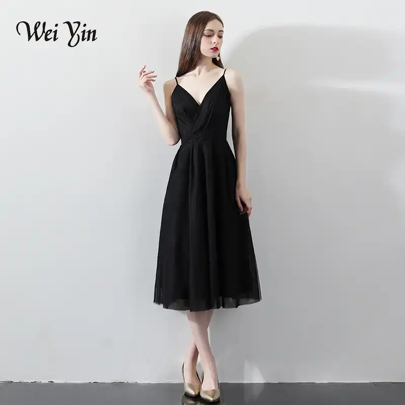 black dress mid calf length