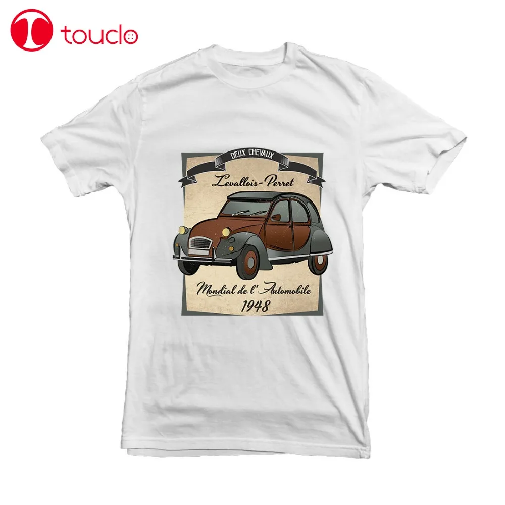 

Men's T-Shirt 2019 France Classic Car 2Cv Car Classic Full Colour White T-Shirt Tee For Gift 100% Cotton New Sweatshirt