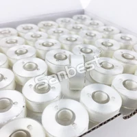 Sanbest 144pcs Polyester Prewound Bobbins Thread Plastic Side Size L (SA155) – For Brother & Babylock Embroidery Machines TH00021 - Image 3
