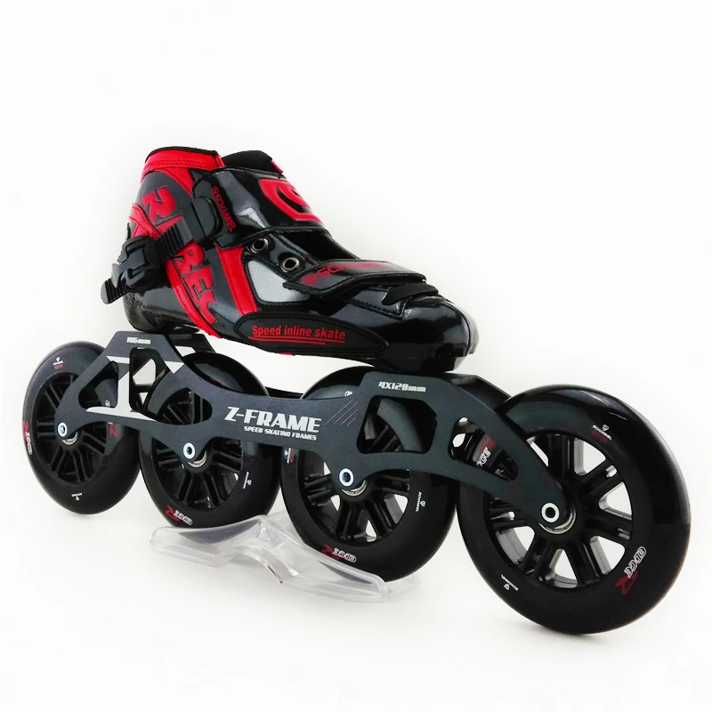 المهنية 4X120 ملليمتر عجلات كبيرة سباق مضمنة سرعة التزلج أحذية صف واحد زلاجات دوارة النساء/الرجال مضمنة التزلج أحذية الكبار