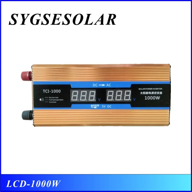 

1000w LCD inverter 12 220 1000w 50Hz power inverter modified sine wave with USB for phone TV computer