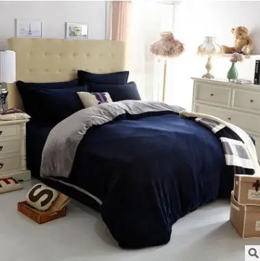 

2017 New Thicken Solid Flannel 3/4pcs Bedding Set Without Duvet Cover Bed Sheet Pillowcases Bedclothes Home Textile Almofada Dec