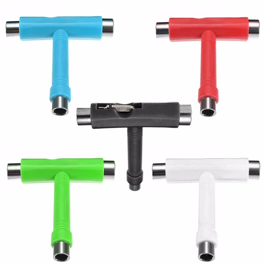 

2016 New Skateboard Tool Scooter Hoverboard Longboard T shape Multifunctional Wrench Adjusting Tool