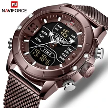 Новинка NAVIFORCE мужские часы Топ люксовый бренд мужские спортивные часы кварцевые цифровые часы мужские водонепроницаемые наручные часы relogio masculino