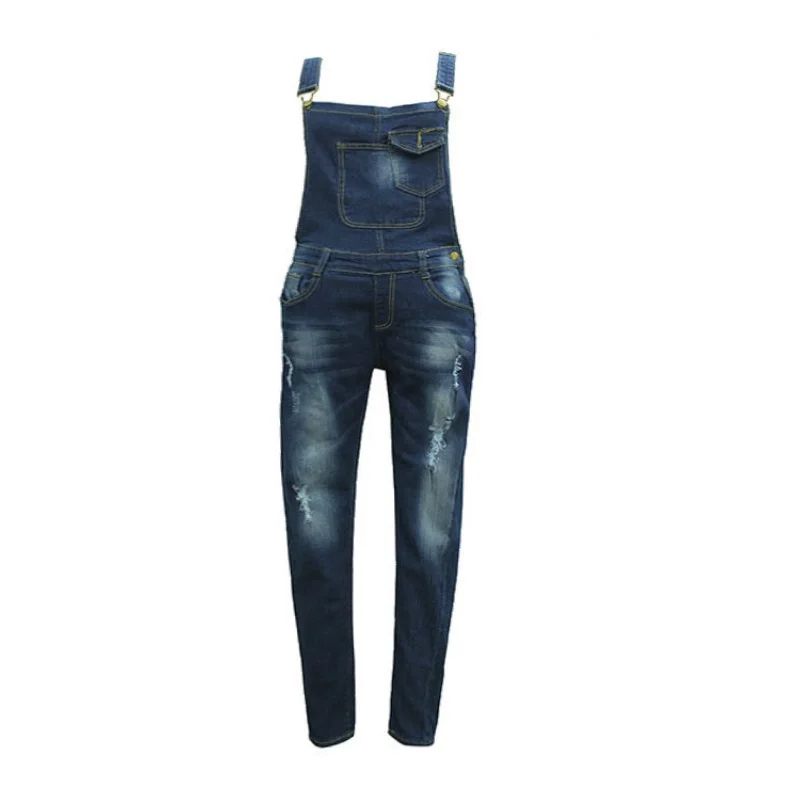 

Lguc.H Classic Overalls Woman Ripped Torn Jeans Women Denim Jumpsuit Pants 2018 Female Clothes Trendy Street Clothing High Waist
