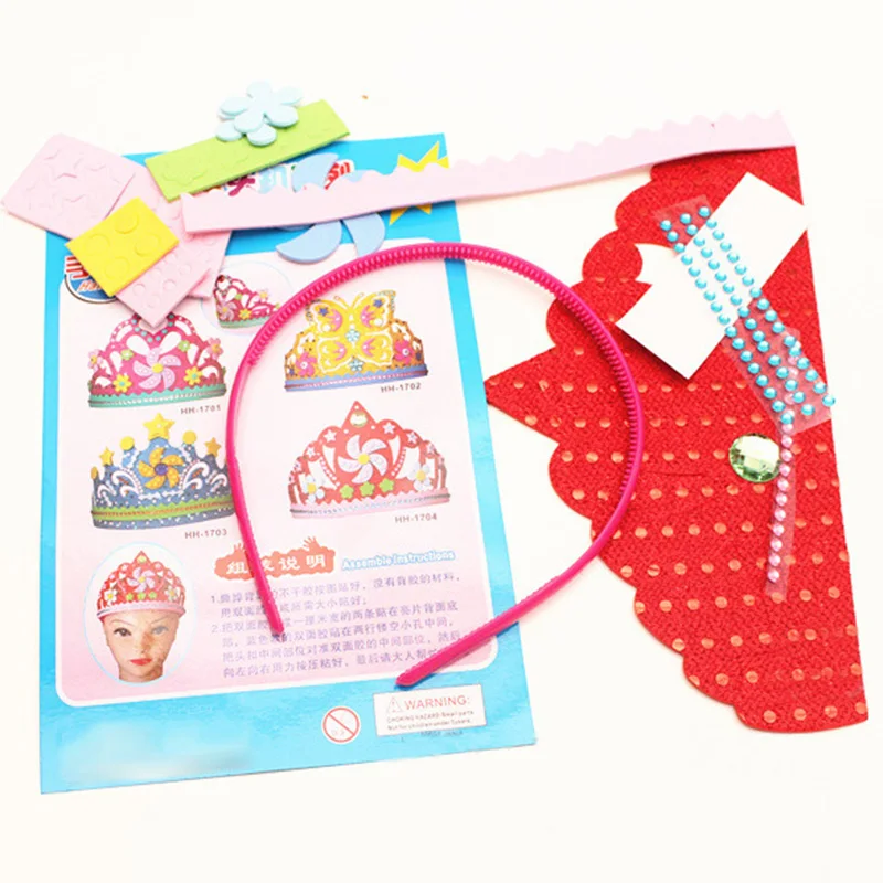 Kids-DIY-Craft-Toys-For-Children-EVA-Foam-Paper-Sequin-Crown-Creative-Flower-Star-Pattern-Kindergarten (1)