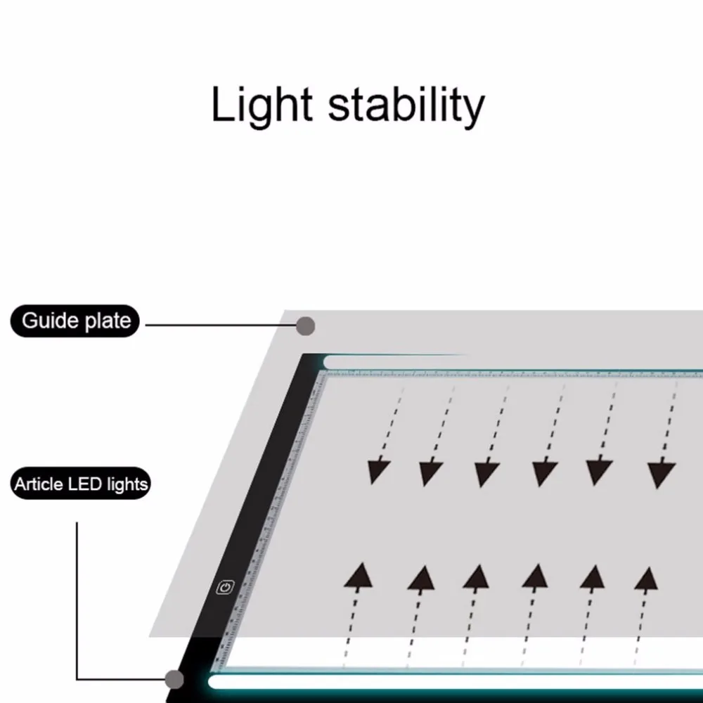 Портативная доска для копирования чертежей A3 планшет со светодиодной подсветкой коробка для рисования графика планшет подушечка педали копия доска с контролем яркости