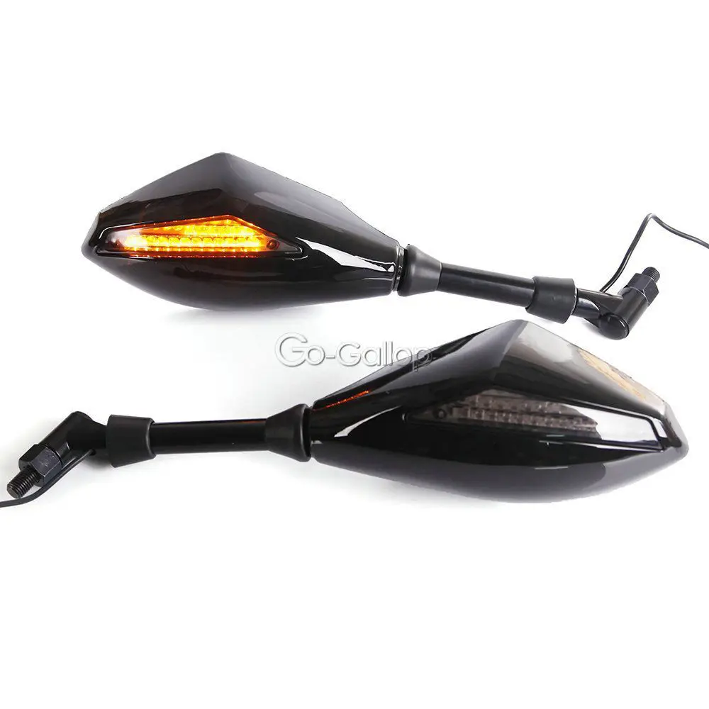 

Motorycle LED Turn Signal Rearview Mirrors For Honda CB400 C1000 CB1300 hornet CB250 Bandit Katana FZ1 KLX 600 Ducati Monster