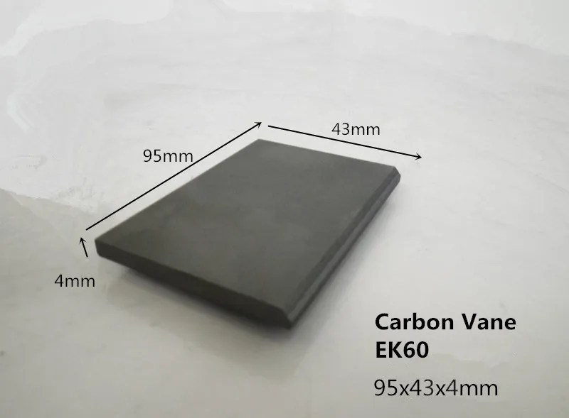 95x43x4mm EK60 graphite vane for Becker VT4.40 vacuum pump /graphite plate for becker vanes pumps