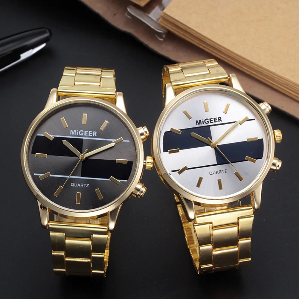 

Man Watches Fashion Design Stainless Steel Analog Alloy Quartz Wrist Watch mens watches heren horloge zwart zilver uhren herren