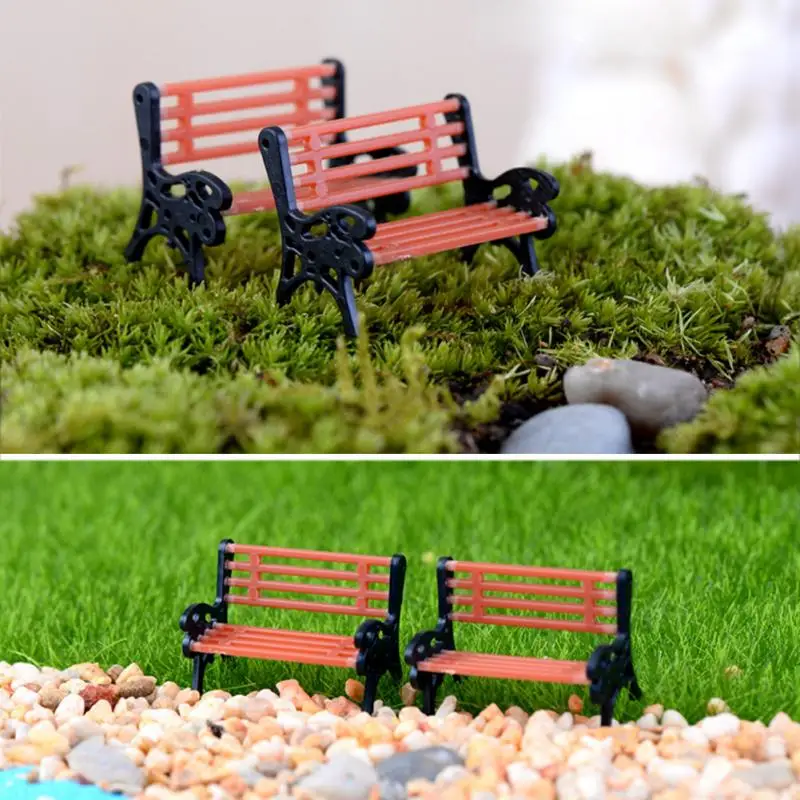 A Miniature Wooden Bench Ornament Bench Chair Decor For Small Garden Porch Dollhouse Photo Booth Props