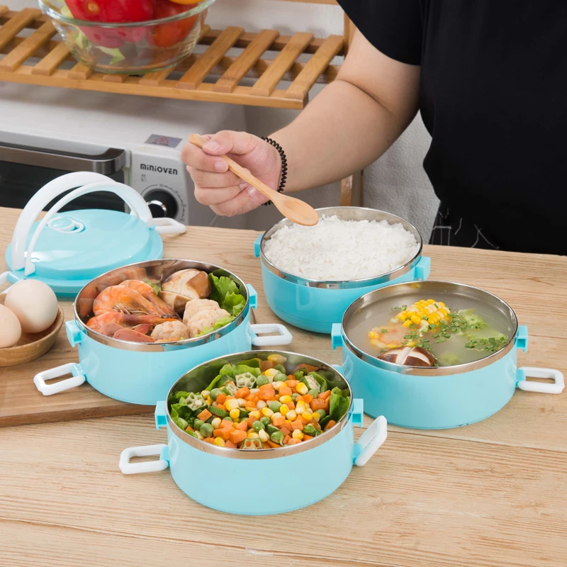 

1/2/3/4Layer Stainless Steel Thermal Insulated Lunch Box Bento Picnic Storage Mess Tin Food Jar For Students Kid Outdoor Camping