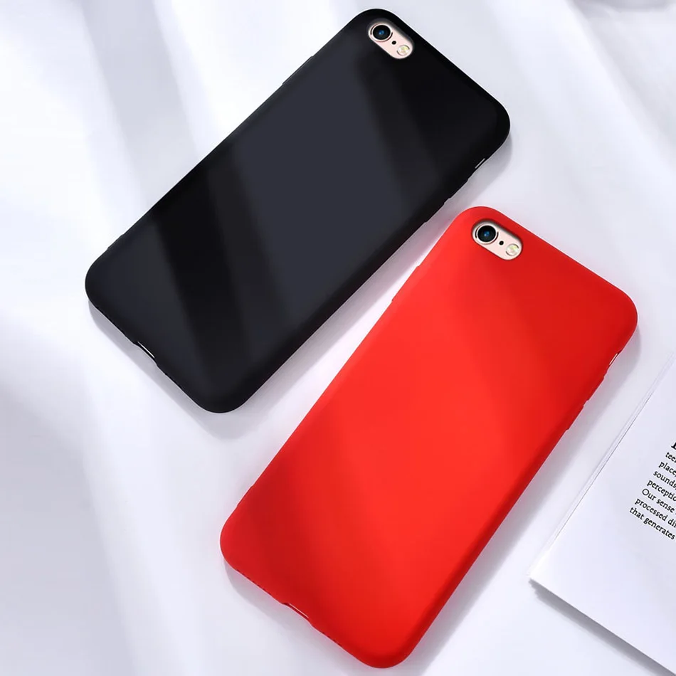 i6 Luxury Soft Back Matte Color Cases for iPhone 6S Plus Case Shockproof TPU Silicone Cover Capa 6 | Мобильные телефоны и
