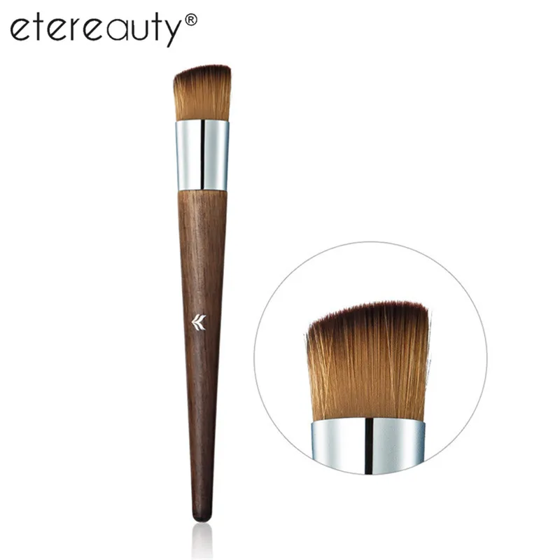 Professional Angled Brush Face Foundation Brush Wool