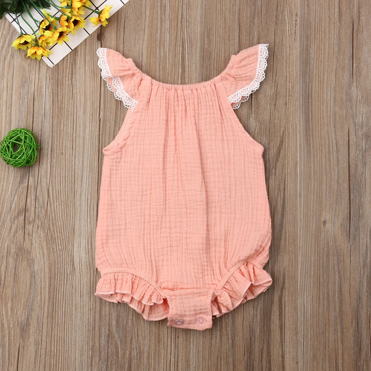 Модное милое боди Emmababy однотонный комбинезон для новорожденных девочек с