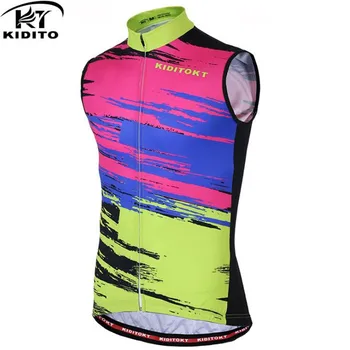 

KIDITOKT Cycling Summer Sleeveless Racing Bicycle Clothing MTB Bike Clothes Hombre Maillot Roupa Ciclismo Cycling Jersey