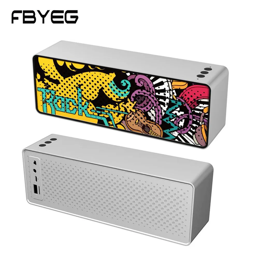 

FBYEG Wireless Portable Speaker Bluetooth Soundbar Computer Support 3.5mm interface TF Card with Built-in Microphone Voice Call
