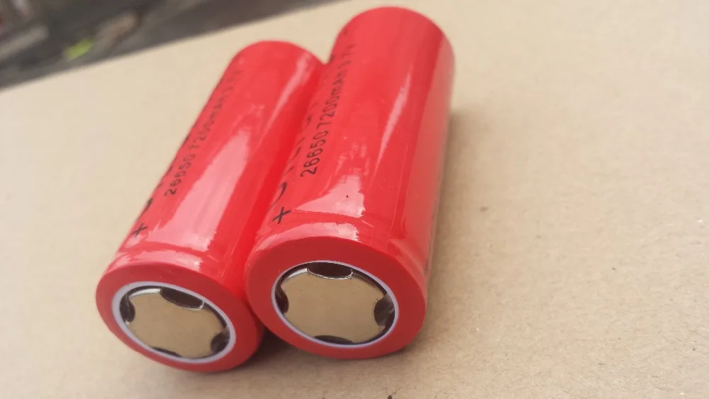 16pcs/lot 26650 Battery 3.7V 7200mAh Rechargeable Li ion Battery Camera