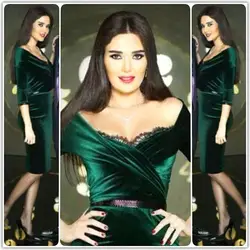 Арабский Кафтан темно-зеленые велюровые короткие платья для выпускного вечера вечерние до колена вечерние платья с коротким рукавом