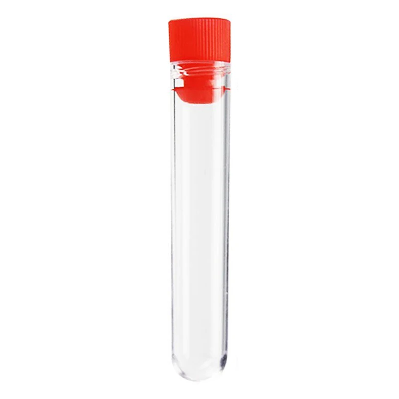 Clear Plastic Test Tubes with Caps 5ml, 12x60mm, Pack of 30in