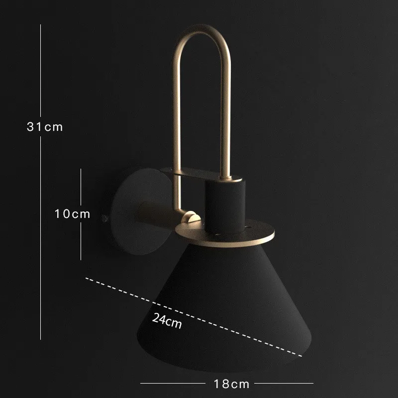  Nordic Loft Bedside Led Wall Lamp Creative Art Horn Design Coffee Shop Bathroom Decoration Wall Sco - 32914507761