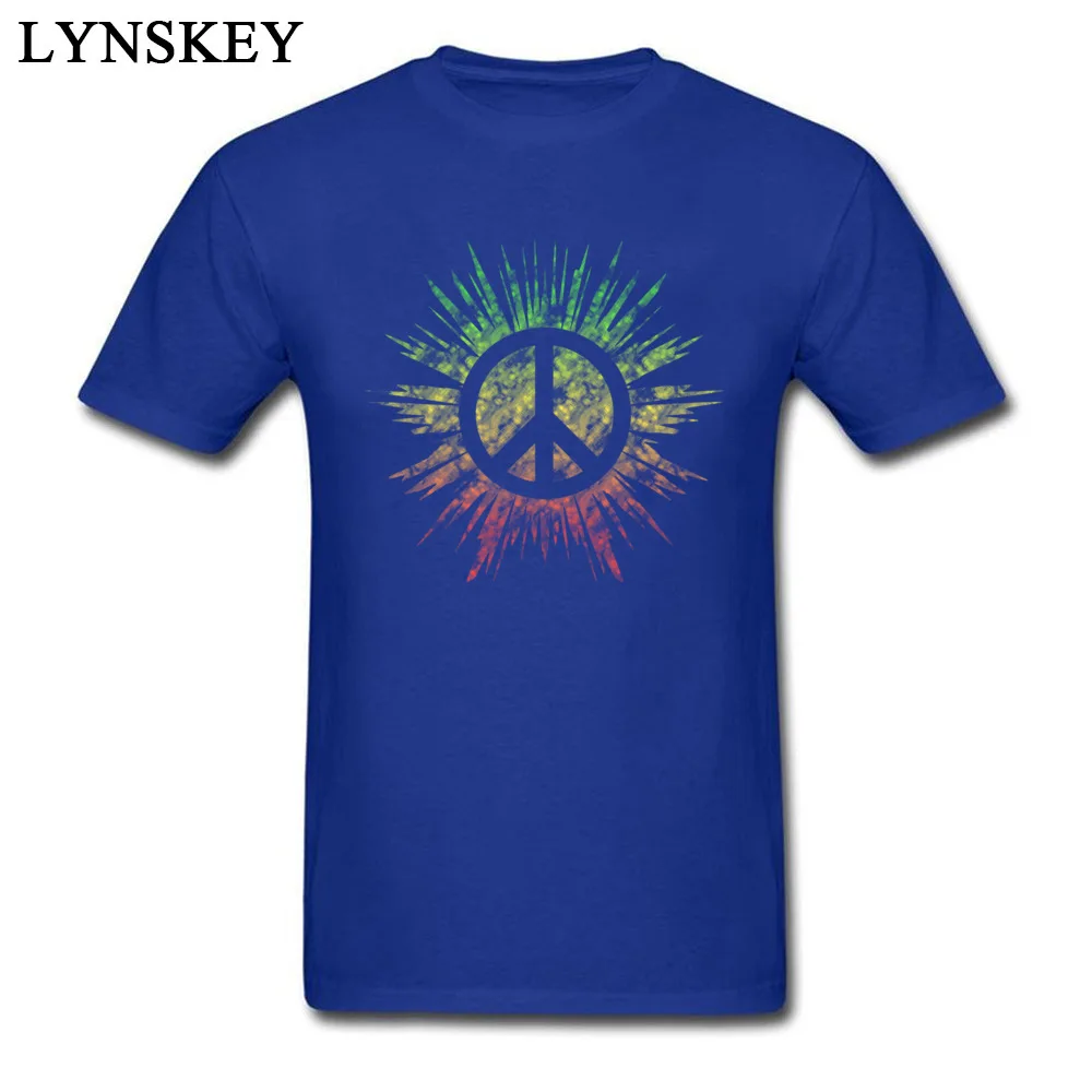 Men Tops Tees Fashionable Summer T-Shirt Cotton Fabric O-Neck Short Sleeve Cool Rasta Peace Sign Sweatshirts Top Quality Rasta Peace Sign blue