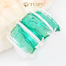 Top Jewelry Charm 3X green crystal rings good and cheap trendy jewelry for women Wedding Rings Party Rings R0149