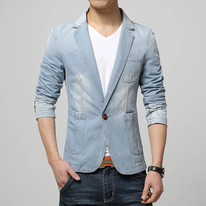 mens jean blazer