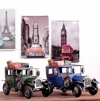 

Vintage Home Decor Antique Car Vintage Artesanato Iron Sheet Metal Craft Shabby Chic Car-styling