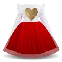 AmzBarley Toddler girls tutu Dress Ruffle Long sleeves princess Dress Sequined Heart Lace Ball Gown children party outfits AmzBarley Toddler girls tutu Dress Ruffle Long sleeves princess Dress Sequined Heart Lace Ball Gown children party outfits