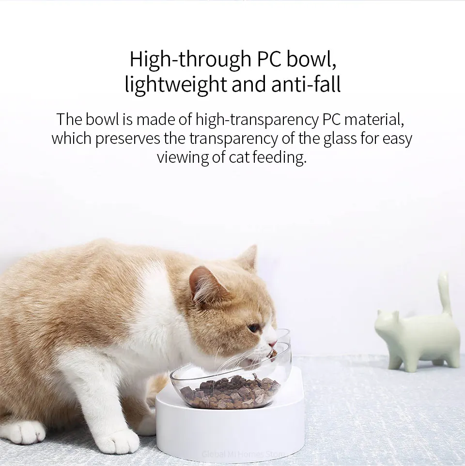XIAOMI Youpin PETKIT 15 градусов регулируемая двойная чаша место еды и воды вместе двойного назначения Удобная миска для кошки 63