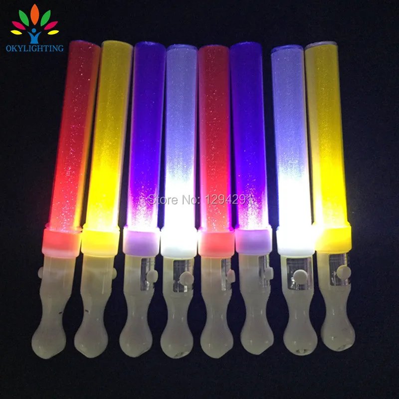 

2018 Led Clothes 5 Pcs Flash Toy Multi Color Lighting Sticks Led Foam Baton Glow Stick For Wedding Party Birthday Kids Toys