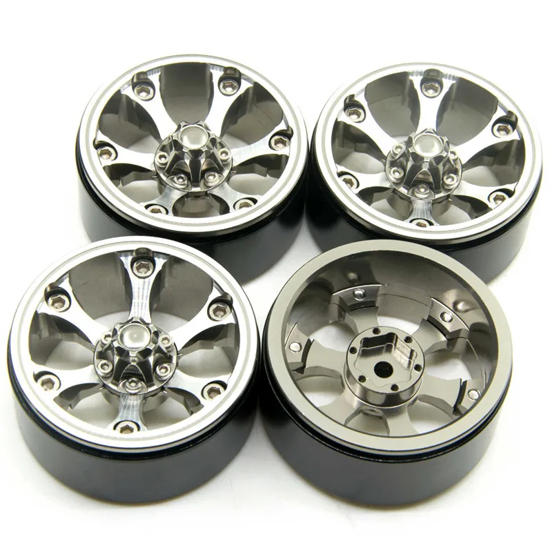 4 шт. колесные диски из титанового сплава 1 9 дюйма|rc scx10|1/10 rcbeadlock wheels |