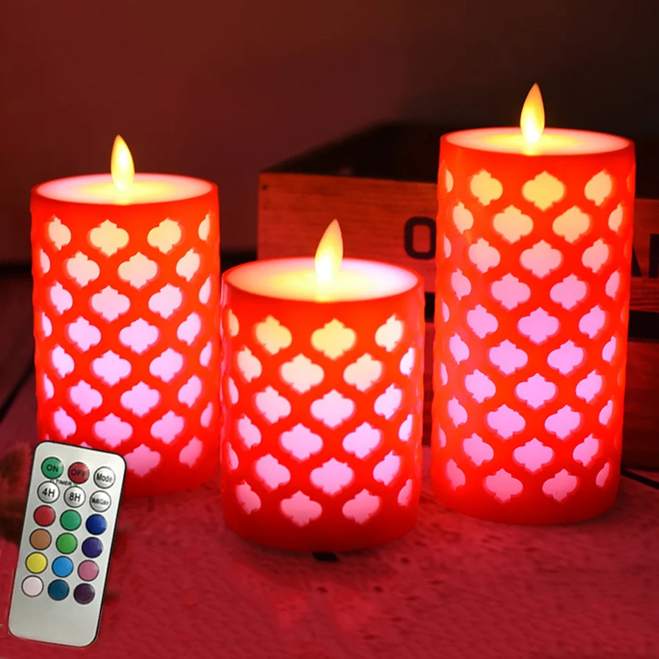 Buy Dancing flame LED Candles with RGB Remote Control