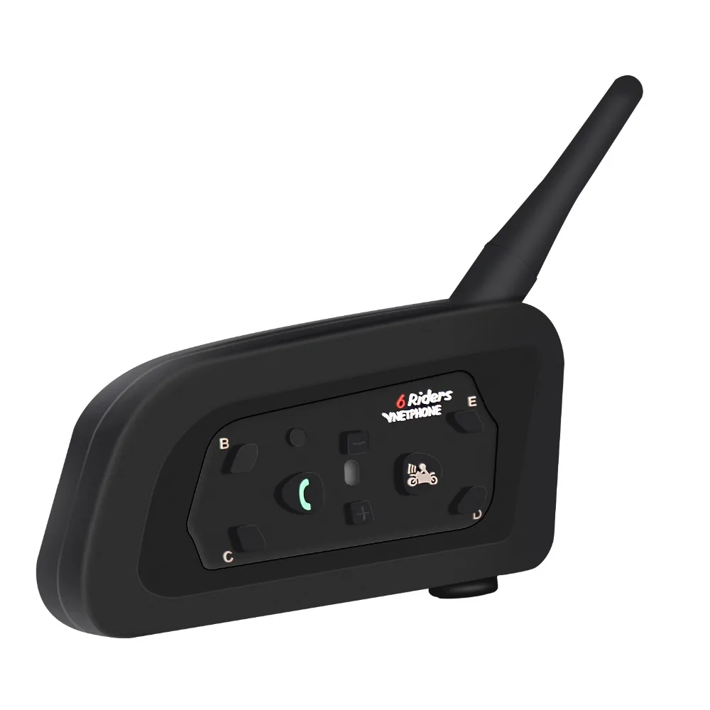 

V6 Multi BT Interphone 1200M Motorcycle Bluetooth Helmet Intercom intercomunicador moto interfones headset for 6 Rider