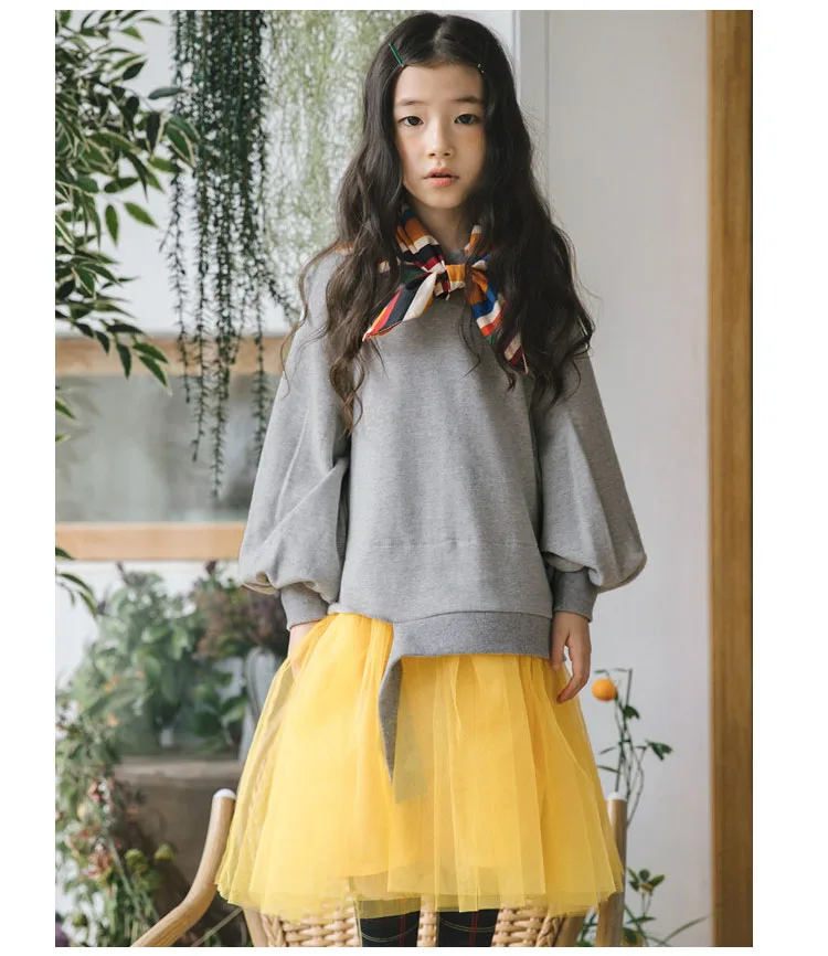 long mesh patchwork hoodies fashionable dresses for girls autumn kids straight dress baby girls winter teenagers dress clothing (5)