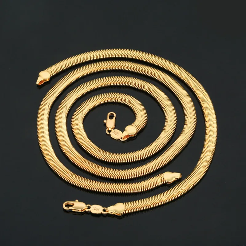 NAKELULU brand new gold color necklace high end men's jewelry snake