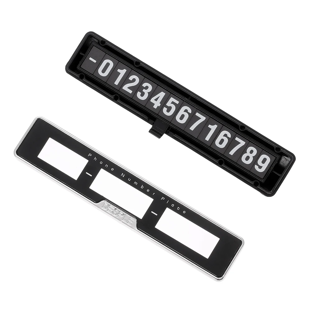 

Car Styling Car Phone Number Plate Temporary Car Parking card with Switch 3D Hidden Mobile Cell Phone Number Card Car Sticker