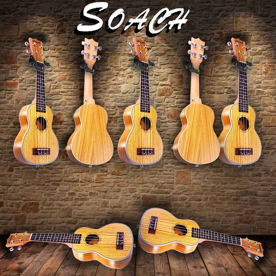 SOACH 21 дюймов-23 дюймов Гавайская гитара Ukulele soprano ручная работа палисандр гриф 4 струнная Акустическая гитара Начинающий вход студенческий мужской и femal