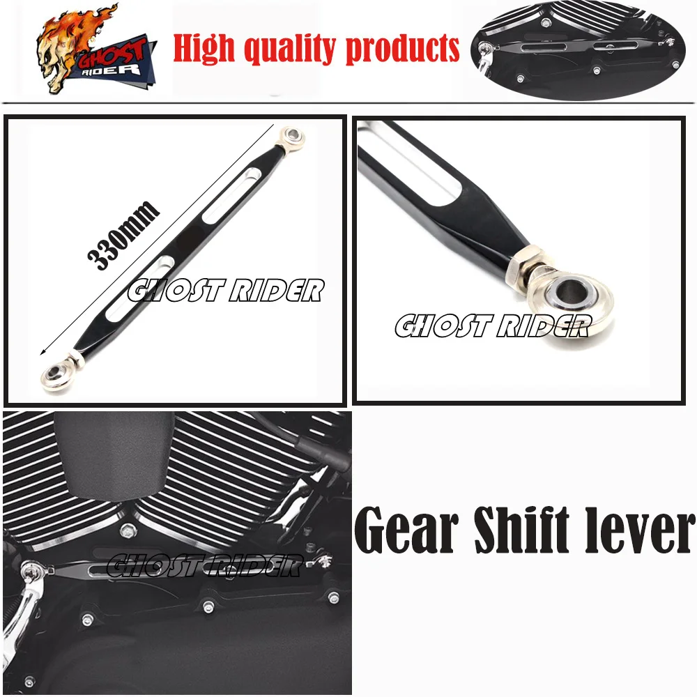 

Harley Parts With Logo Motorcycle Black CNC Gear Shift lever Shift Linkage 330cm for Harley